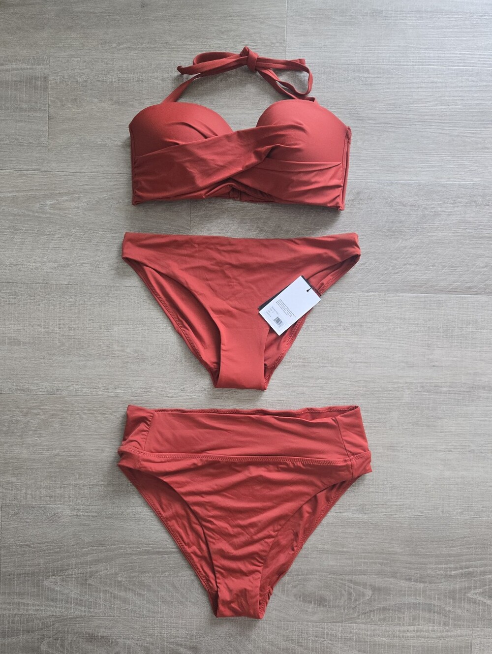 NWT Knix Red Twist-Front Women's Bikini Set